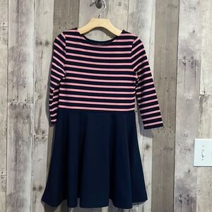 POLO Ralph Lauren pink and navy striped dress 8-10